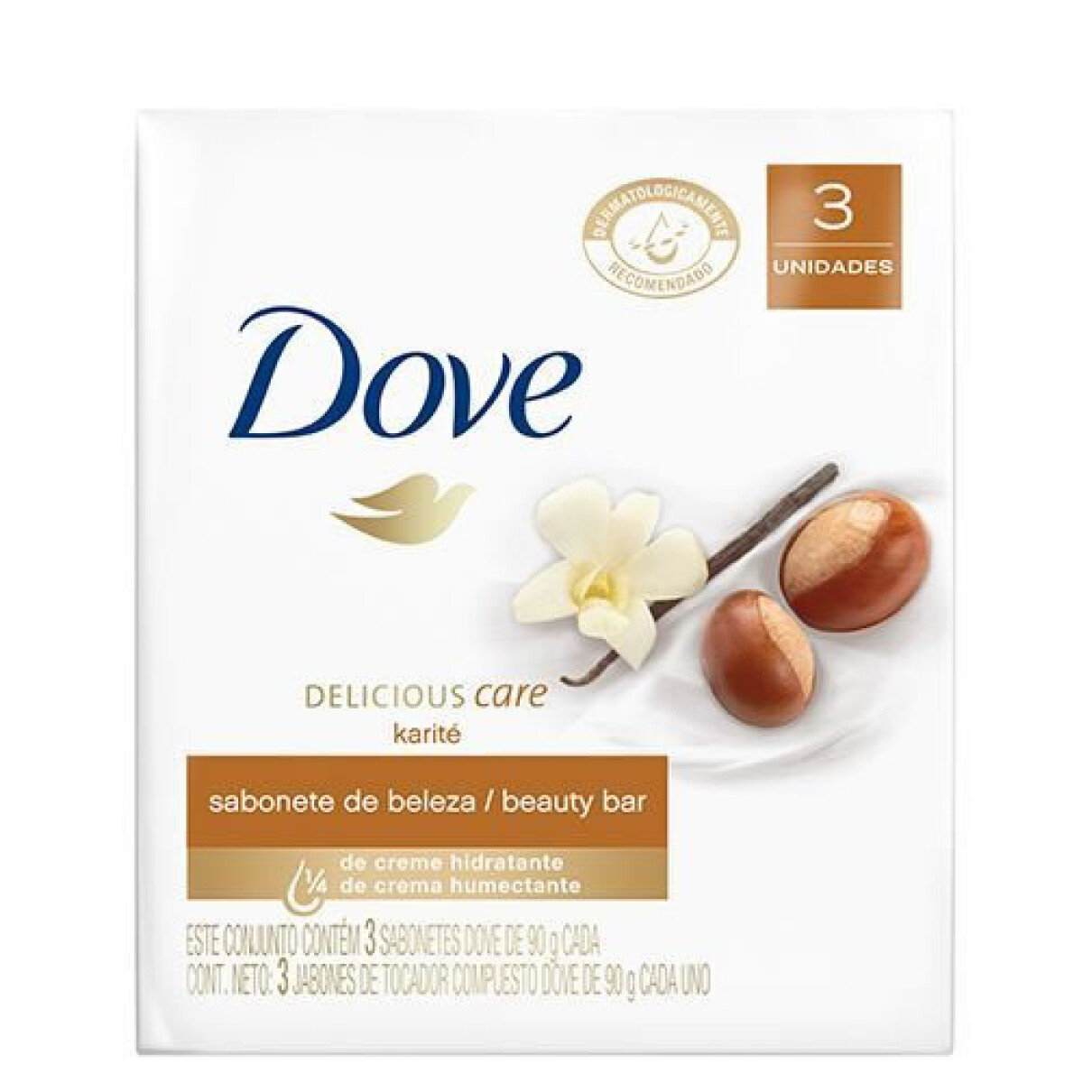 Pack Jabón Dove Karité 90g x3 – Hidratación y Suavidad