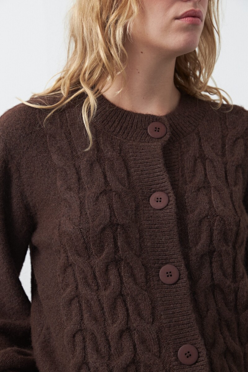 CARDIGAN BOREAL Chocolate