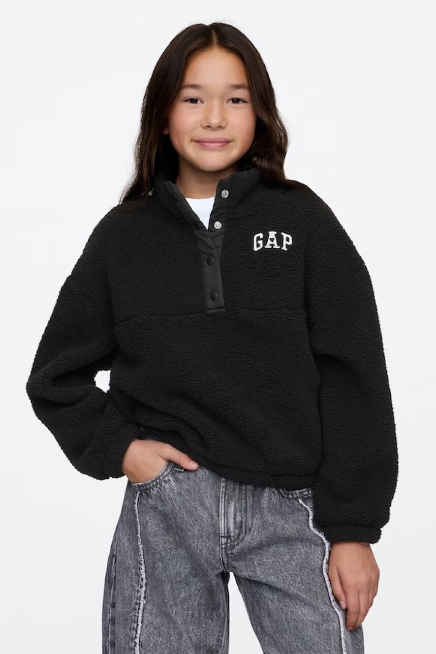 Canguro Logo Gap Sherpa Niña True Black V2