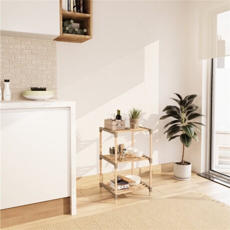 Estanteria De Madera 623013 3 Niveles 78X38X30Cms Ub BEIGE