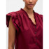 V-FLUTTER SLV EYELET YOKE TOP RED DELICIOUS