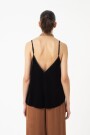 Top de bretel fino regulable Negro
