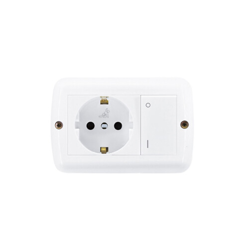Caja exterior toma schuko+int.bipolar Atenea Plus M47234