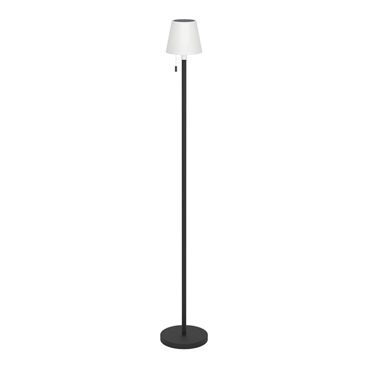 Lámpara de pie negro-blanco solar RGBWW IP54 - EG3696 
