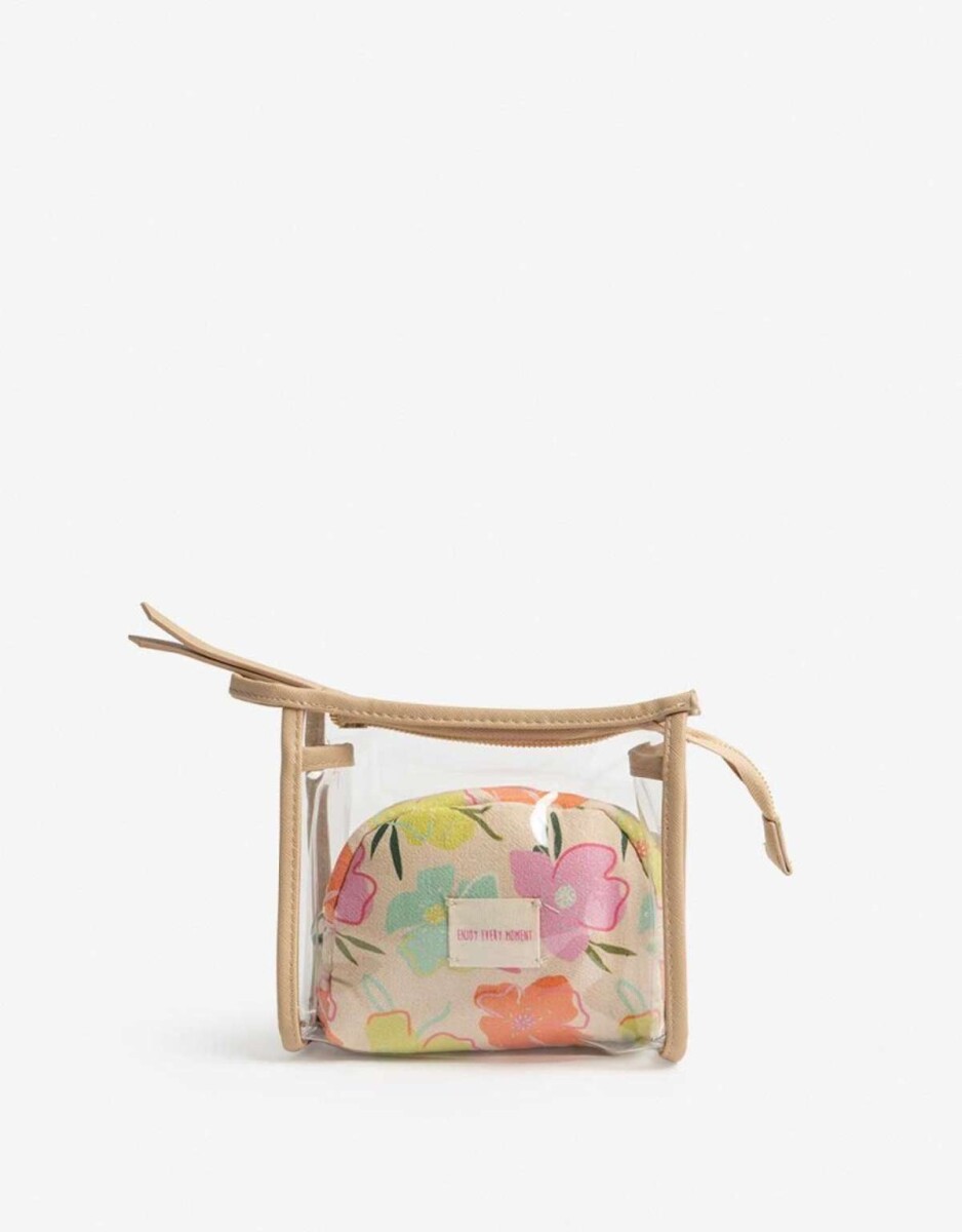Porta Cosméticos - Estampado Flores 