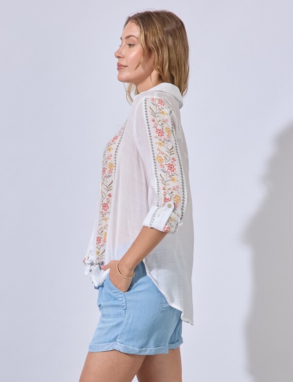 Camisa Flowers BLANCO/MULTI