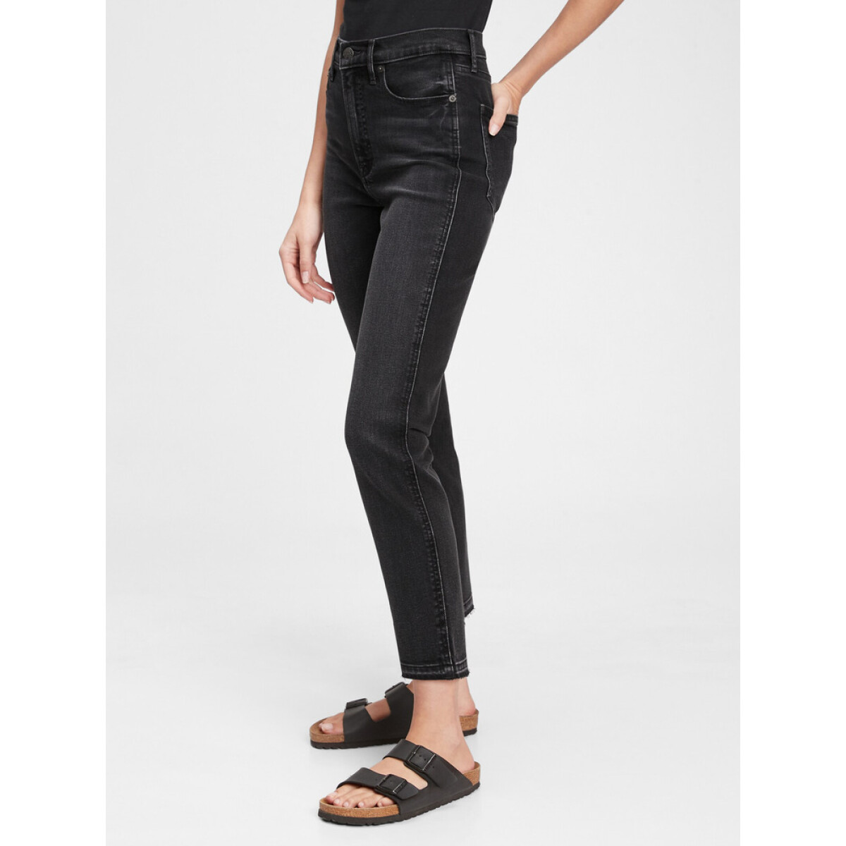 VINTAGE SLIM HR BLK TALLOW LDH - WASHED BLACK 