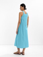 Vestido Fluido Halter azul