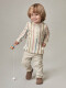Camisa Cuello Mao Rayas Multicolor Crudo