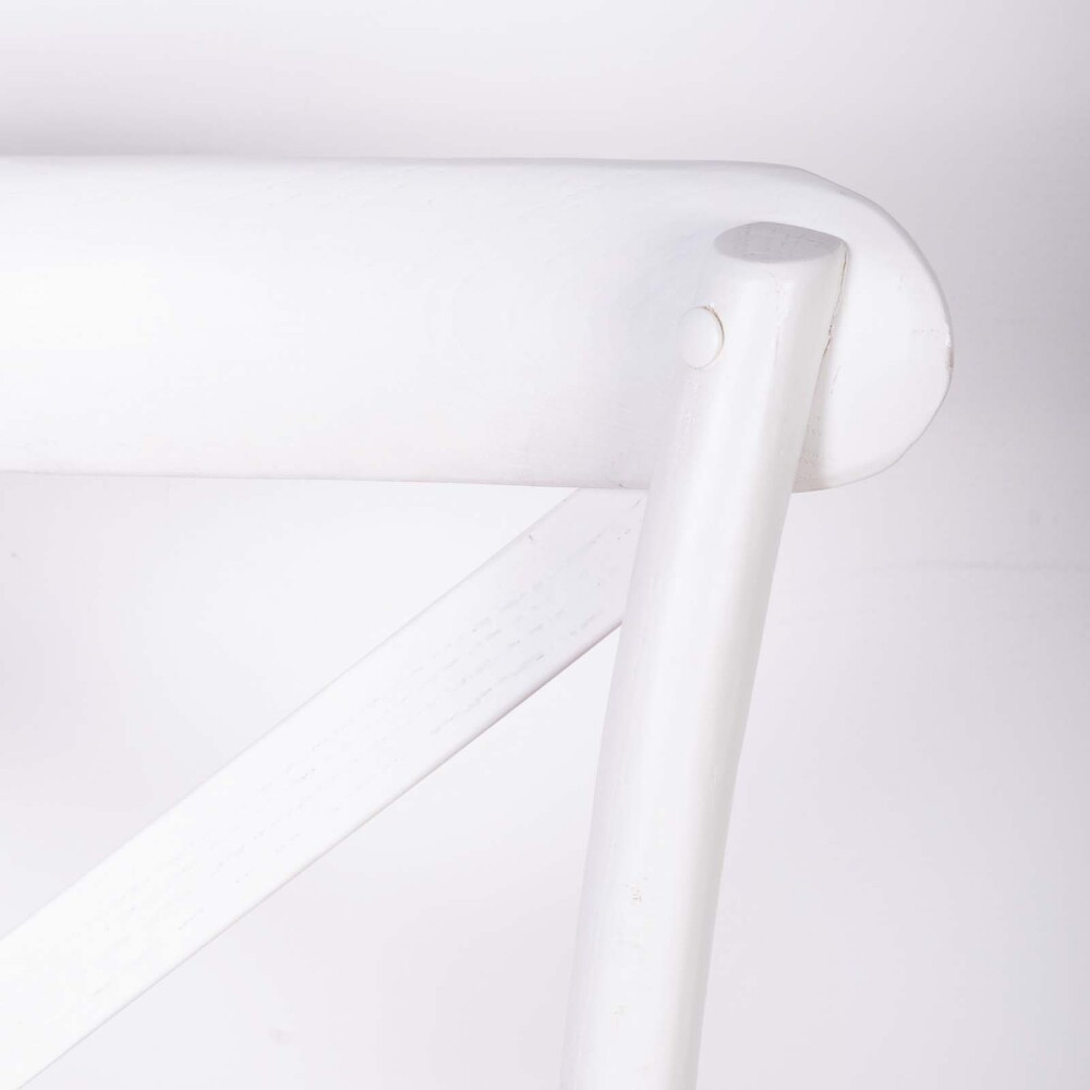 SILLA DE COMEDOR MADERA BLANCO CRUCETA