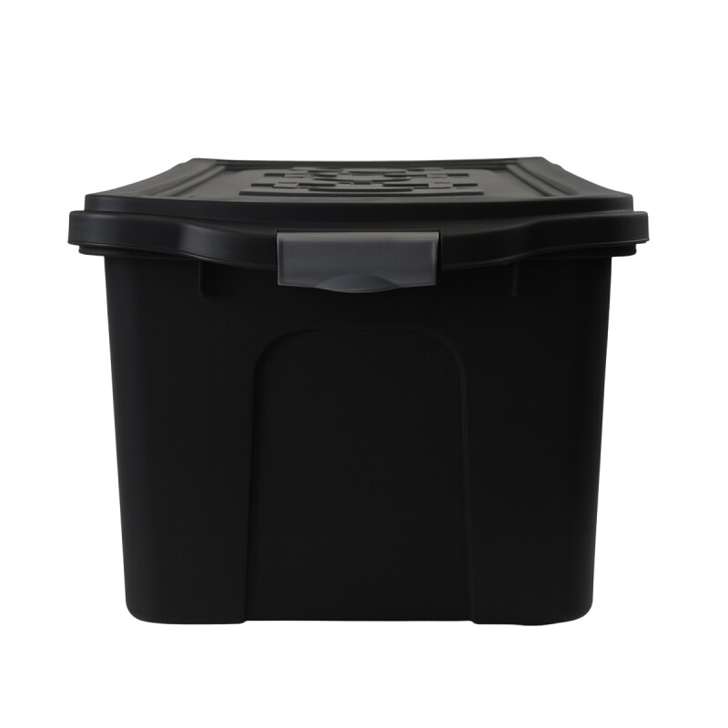 Set x2 Caja organizadora 70lts con tapa NEGRO