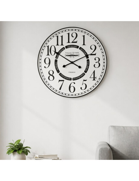 RELOJ DE PARED HIERRO D69.5X69.5X3.5CM SEMAMAL COLOR BLANCO RELOJ DE PARED HIERRO D69.5X69.5X3.5CM SEMAMAL COLOR BLANCO