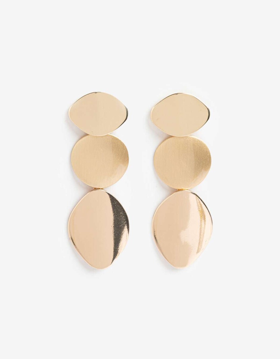 Aros Colgantes Largos Metal - Dorado 