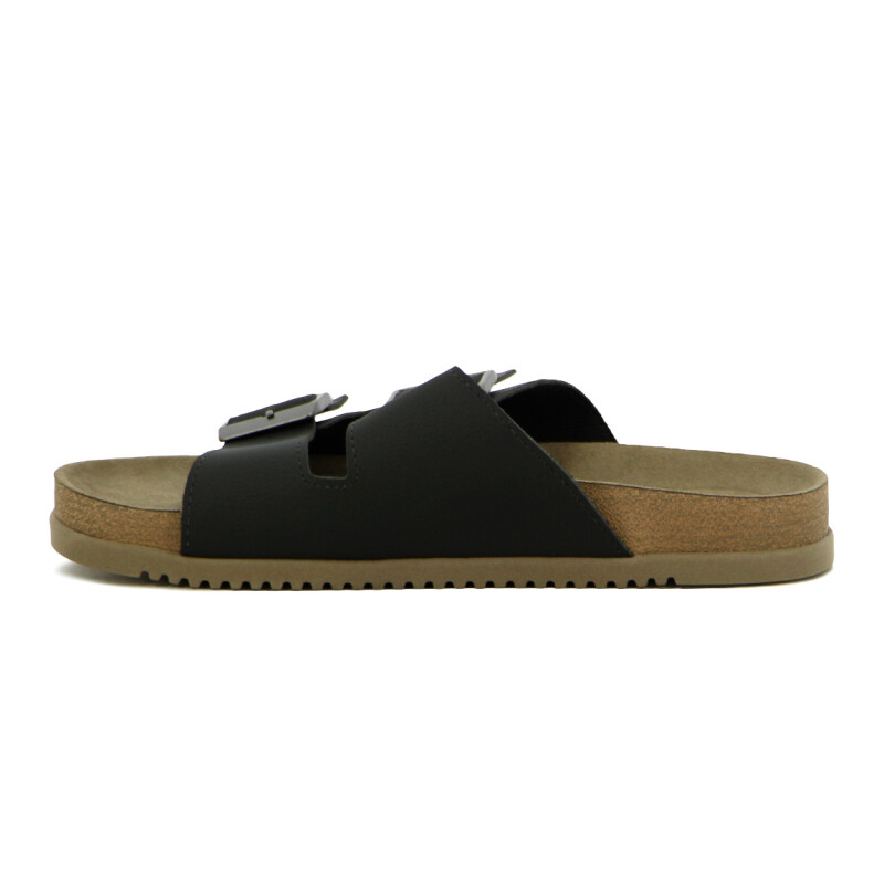 Br Sport Sandalia Hombre Dos Tiras C/ Hebilla Negro