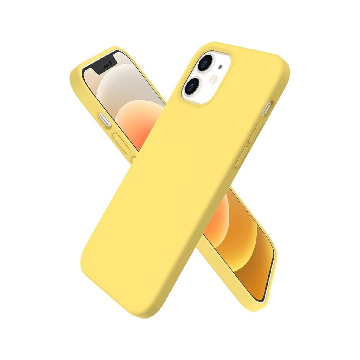 Protector de silicona para iphone 12 mini - Amarillo 