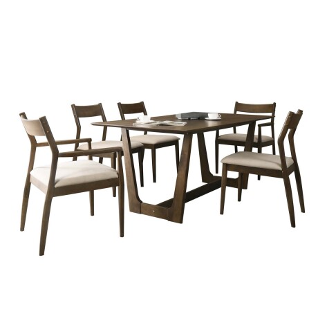 JUEGO DE COMEDOR 1+6 MADERA OSLO