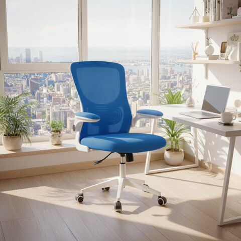 Silla de escritorio Oficina Sillon Ejecutiva Ergonomica Apoyabrazos Regulables IMBACK Color Azul Silla de escritorio Oficina Sillon Ejecutiva Ergonomica Apoyabrazos Regulables IMBACK Color Azul