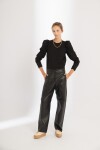 Pantalón Avery en Cuero Negro