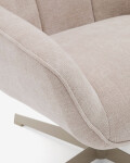 Butaca giratoria Jaspe beige y metal con beige y metal con con acabado gris FSC 100%