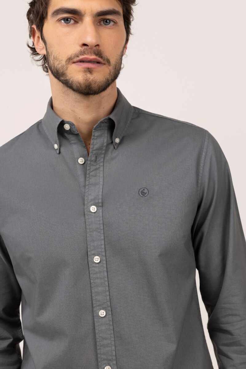 Camisa Garment Dyed Gris