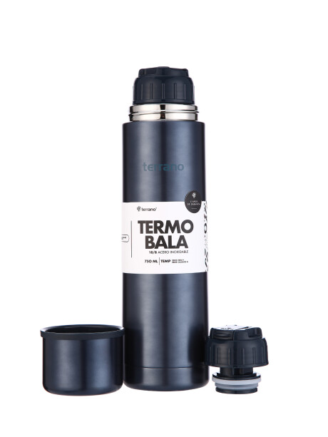 Termo Bala 750ML Metalizado Azul Metalizado