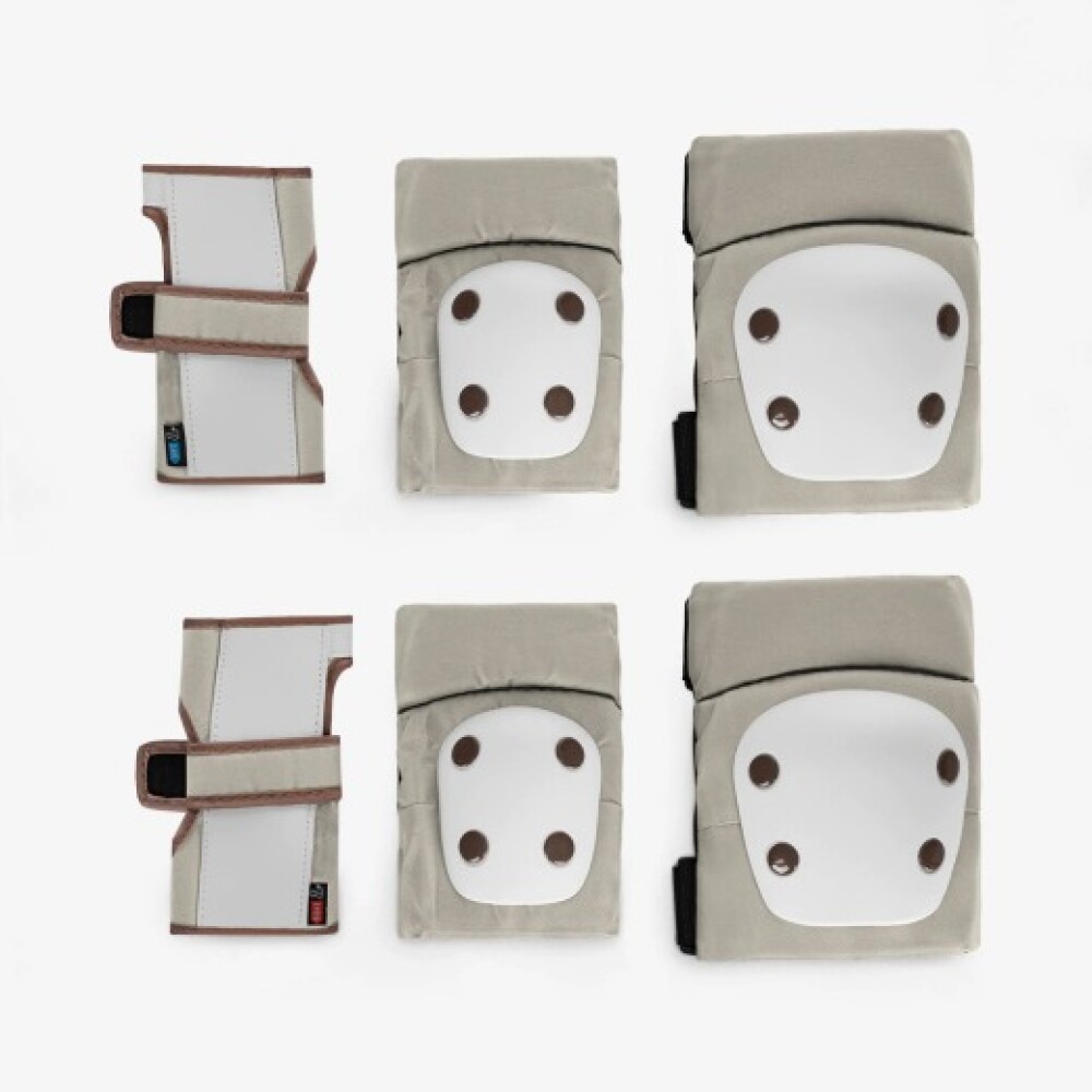 Set seguridad rodilleras, coderas y muñequeras KIKKABOO beige