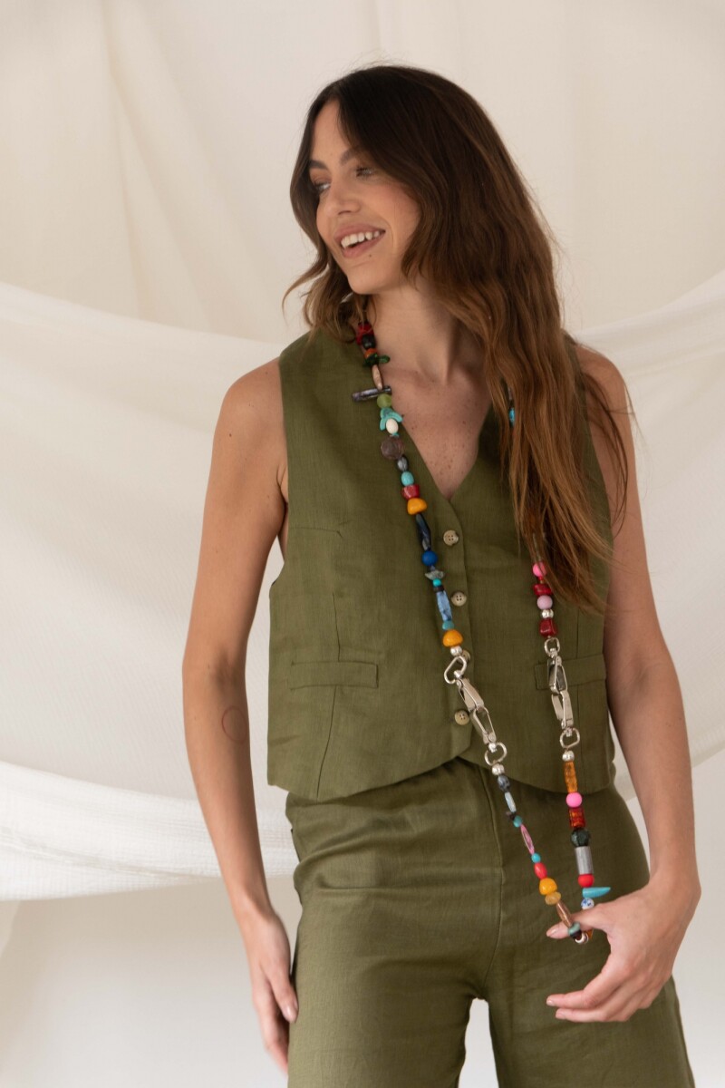 Avenue Vest Lino - Verde Seco 