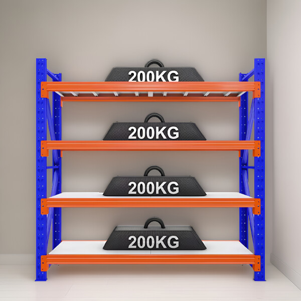 Estantería Metalica 4 Niveles Estante 800kg 2x2x60 Reforzada Estantería Metalica 4 Niveles Estante 800kg 2x2x60 Reforzada