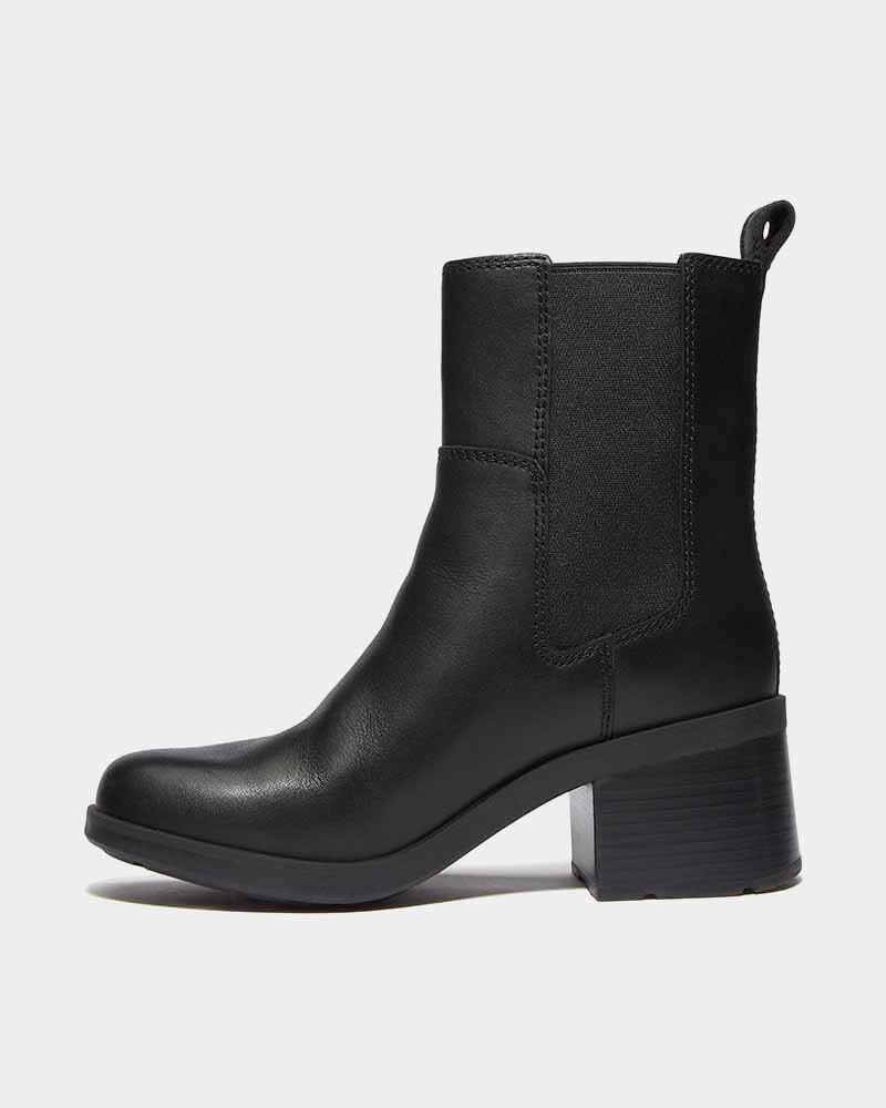 Botas Chelsea Bellevaux Mid Mujer Black Full Grain
