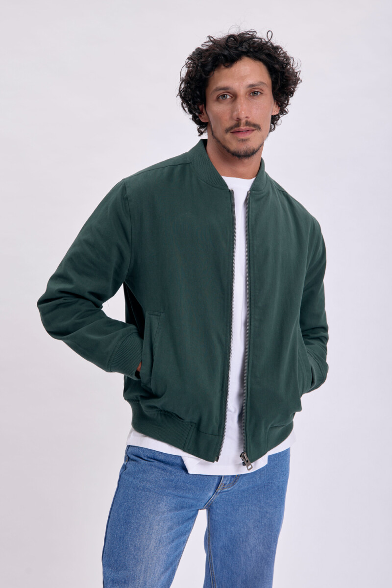 Campera bomber algodón Verde
