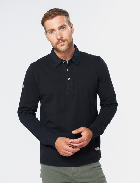 REMERA POLO LISA Negro