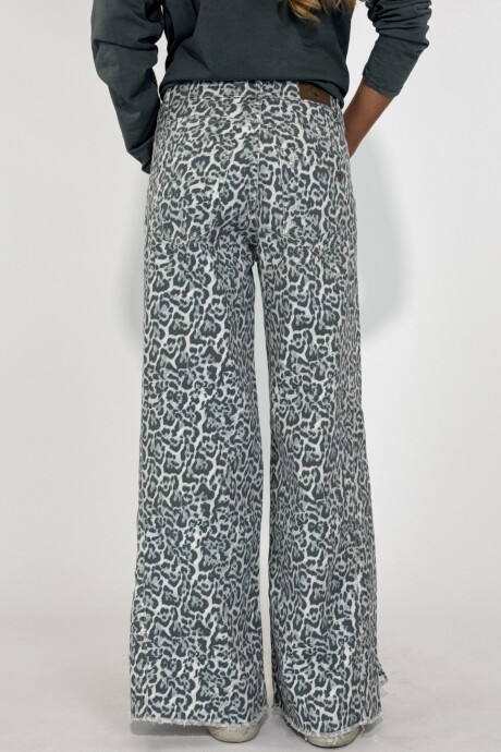 PANTALON JEAN ROMEO PRINT Gris