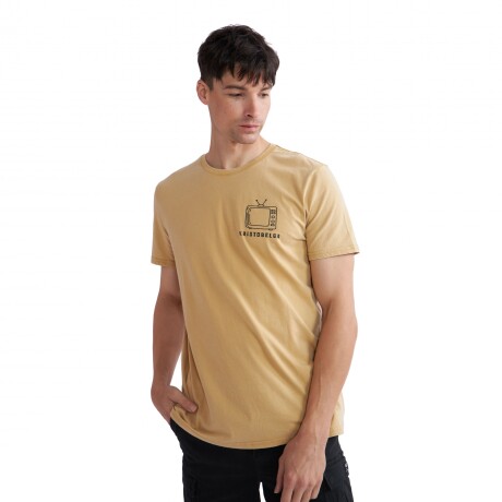 Remera de Hombre KristoBelga SANTIAGO Marrón Camel