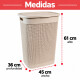 Cesto para ropa simil ratán con tapa 55 lts ARENA