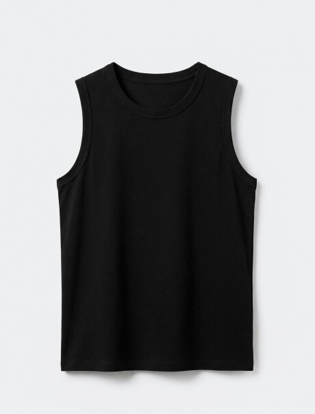 MUSCULOSA BÁSICA MASCULINA  NEGRO