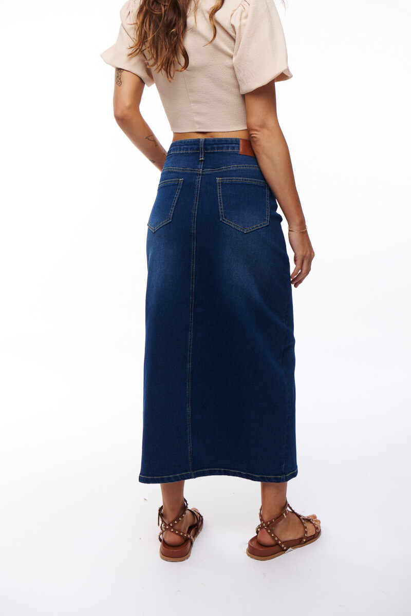 FALDA JEAN MORIA AZUL OSCURO