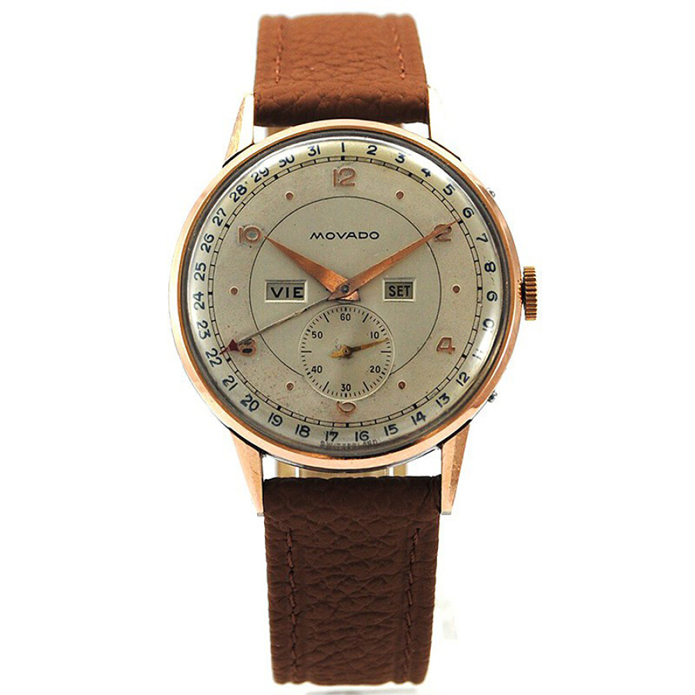 Movado Triple Calendario 14836 Calibre 470 Enchapado En Oro Y Acero Inoxidable 36 Mm Movado Triple Calendario 14836 Calibre 470 Enchapado En Oro Y Acero Inoxidable 36 Mm