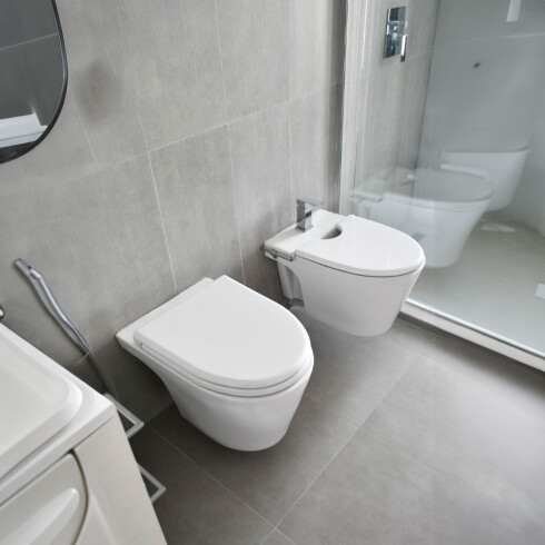 Griferia De Bidet Monocomando Con Transferencia, Desague Y Tapita Sauco Fv GRIS