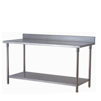 Mesada acero inox con borde 180 cm Flamemax Mesada acero inox con borde 180 cm Flamemax