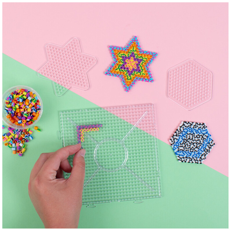 Cuentas placas 3 piezas Hama beads Playbox Cuentas placas 3 piezas Hama beads Playbox