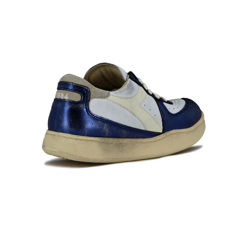 Diadora Mi Basket Low Metallic Dirty Blanco-azul