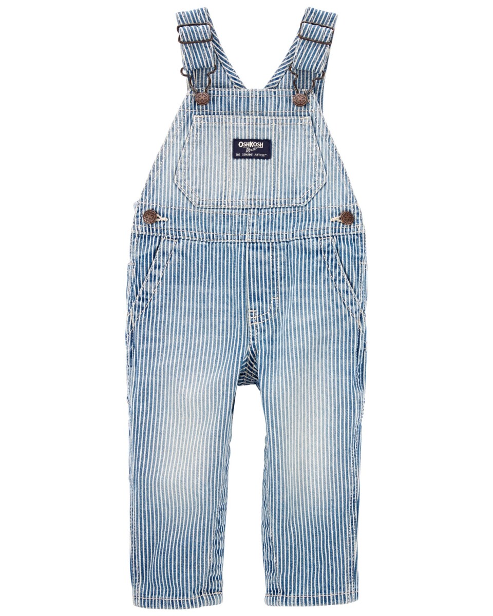 Enterito jean, diseño a rayas. Talles 6-24M 