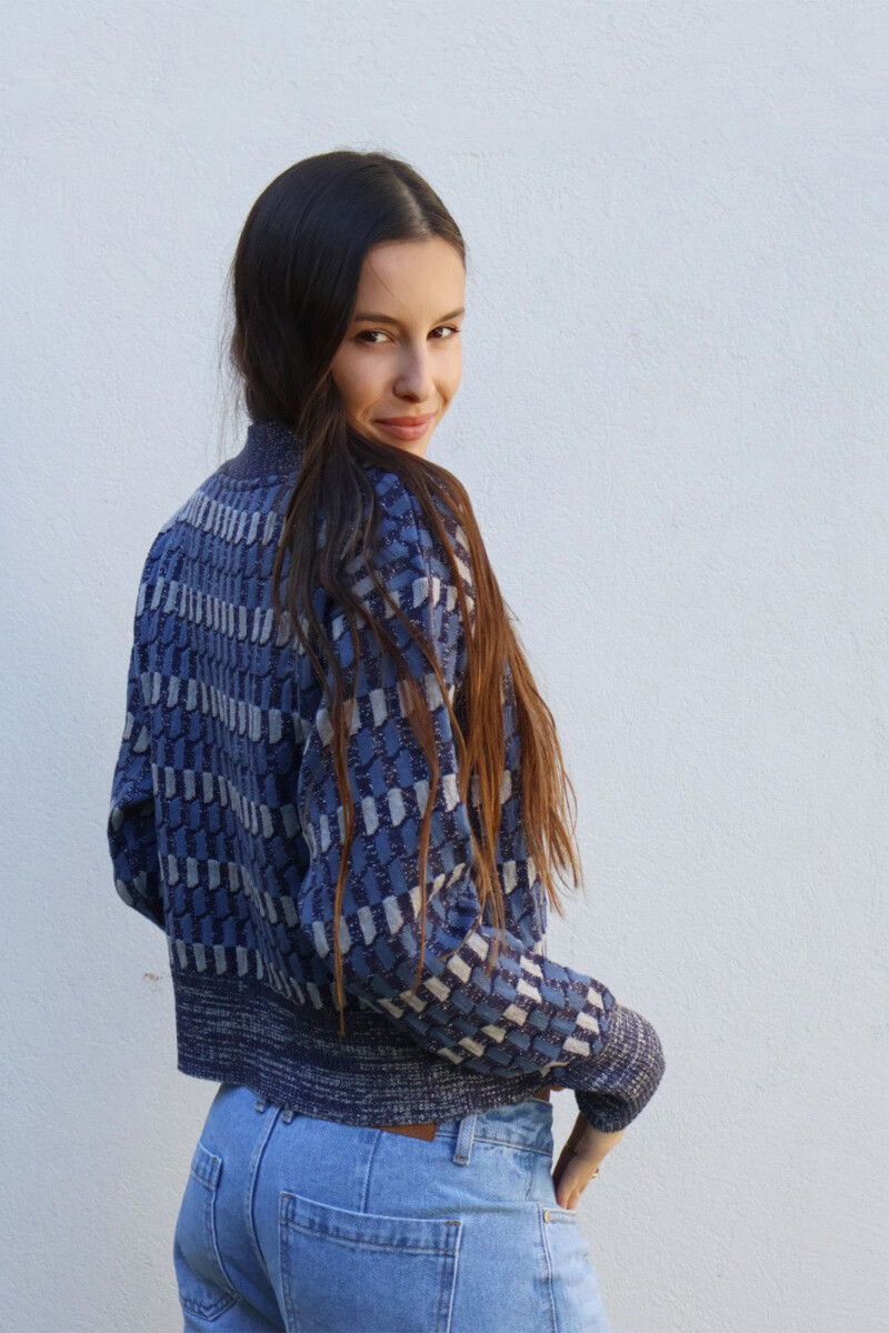 Cardigan Box Azul