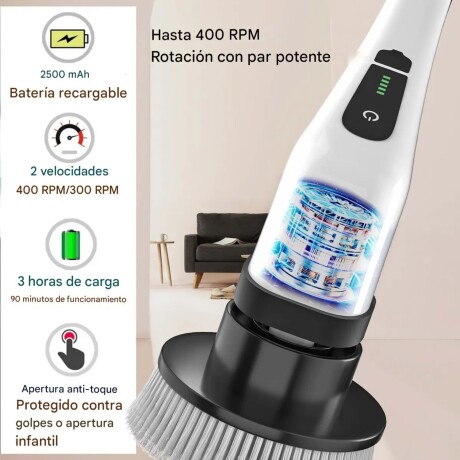 Cepillo Limpiador Eléctrico multifunción Recargable USB 9 Cabezales Cepillo Limpiador Eléctrico multifunción Recargable USB 9 Cabezales