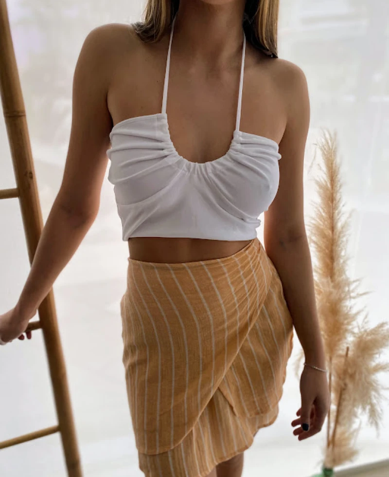 Top Mica blanco