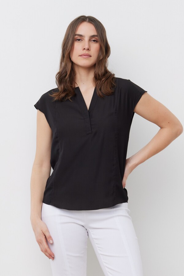 Blusa Escote V NEGRO