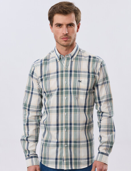 CAMISA CUADROS Blanco