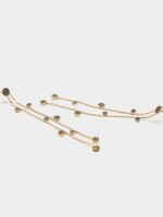 Pendientes Largos De Cristales gris