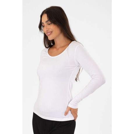 Remera algodón elastano Blanco