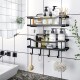 Set Estantes Organizador Baño Ducha Metal Adhesivo Ganchos Set Estantes Organizador Baño Ducha Metal Adhesivo Ganchos
